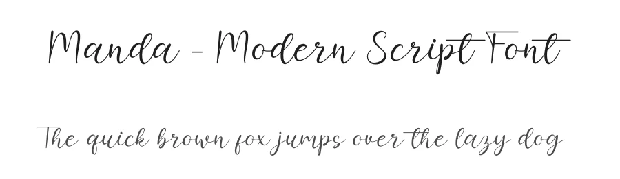 Manda – Modern Script Font by Naharstd — Script Handwritten Font