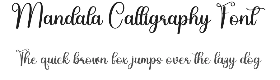 Mandala Calligraphy Font by creativeletter — Script Handwritten Font