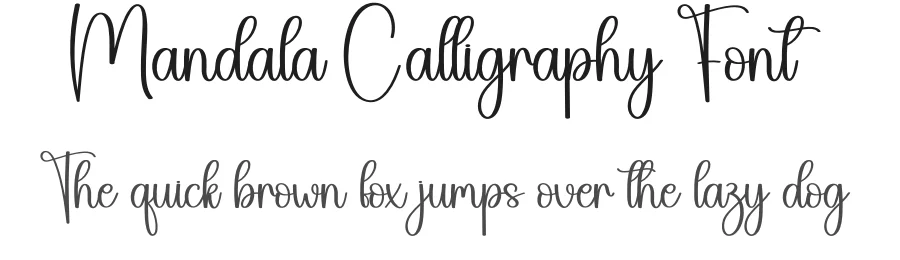 Mandala Calligraphy Font by creativeletter — Script Handwritten Font