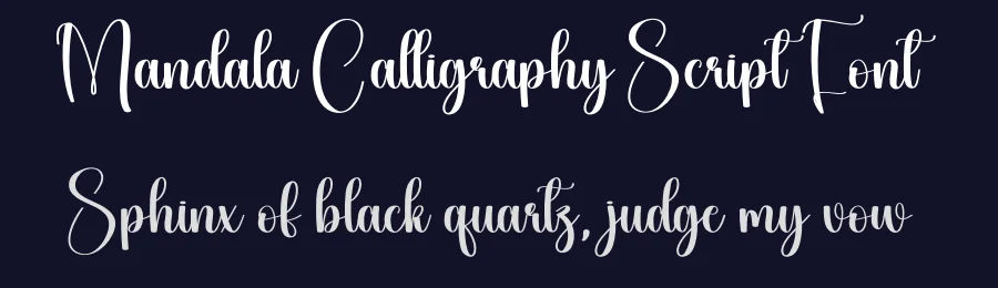 Mandala Calligraphy Script Font by creativeletter — Script Handwritten Font — thumbnail 2