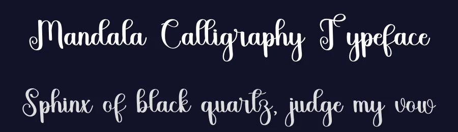 Mandala Calligraphy Typeface by freshtypeink — Script Handwritten Font — thumbnail 2