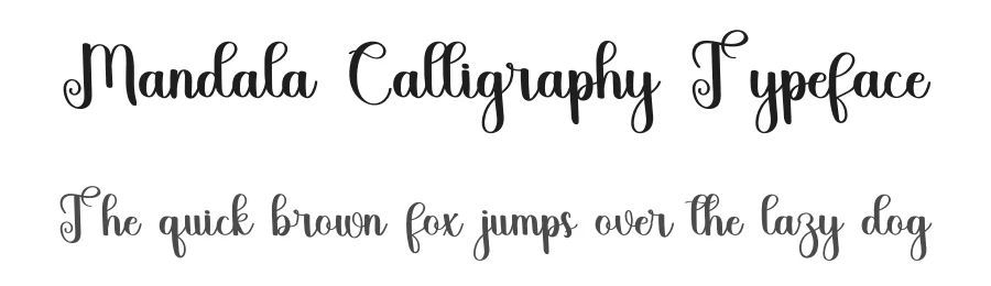 Mandala Calligraphy Typeface by freshtypeink — Script Handwritten Font