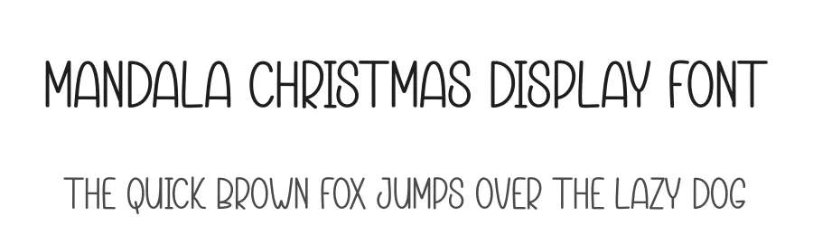 Mandala Christmas Display Font by andikastudio — Display Font