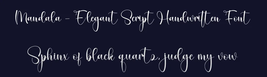 Mandala – Elegant Script Handwritten Font by creativeletter — Script Handwritten Font — thumbnail 2