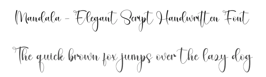 Mandala – Elegant Script Handwritten Font by creativeletter — Script Handwritten Font
