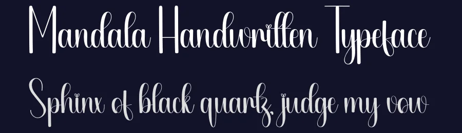 Mandala Handwritten Typeface by creativeletter — Script Handwritten Font — thumbnail 2