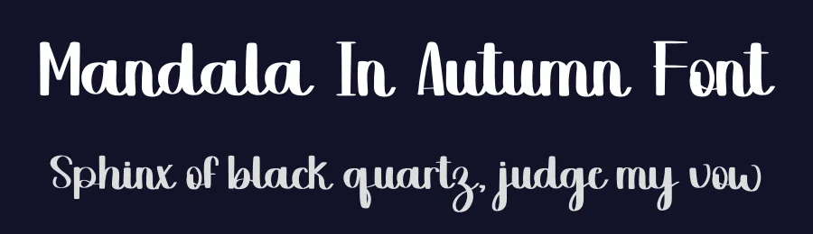 Mandala In Autumn Font by freshtypeink — Script Handwritten Font — thumbnail 2