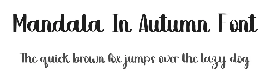 Mandala In Autumn Font by freshtypeink — Script Handwritten Font