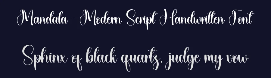 Mandala – Modern Script Handwritten Font by creativeletter — Script Handwritten Font — thumbnail 2