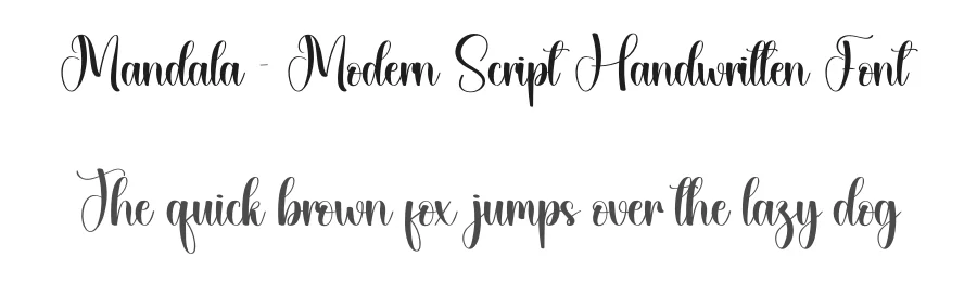 Mandala – Modern Script Handwritten Font by creativeletter — Script Handwritten Font