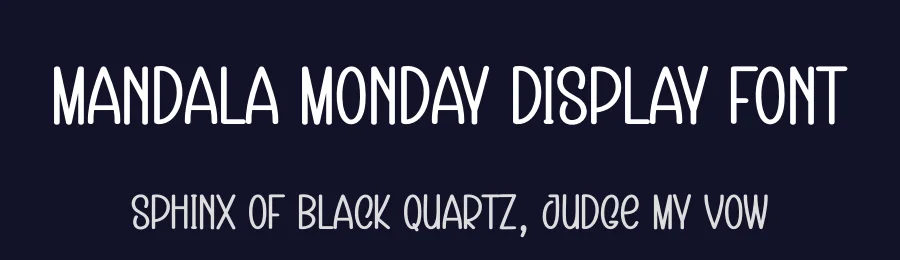 Mandala Monday Display Font by creativeletter — Display Font — thumbnail 2