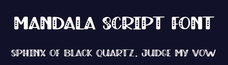 Mandala Script Font by andikastudio — Display Font — thumbnail 2