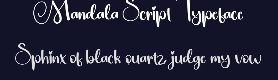 Mandala Script Typeface by creativeletter — Script Handwritten Font — thumbnail 2