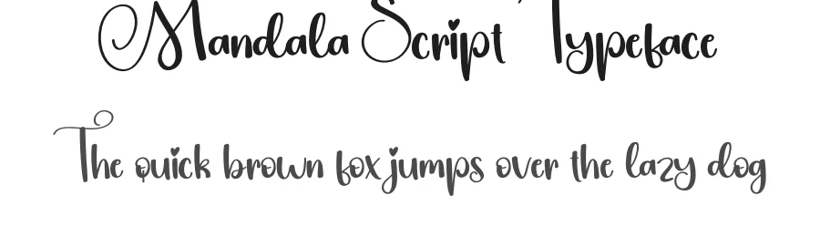 Mandala Script Typeface by creativeletter — Script Handwritten Font