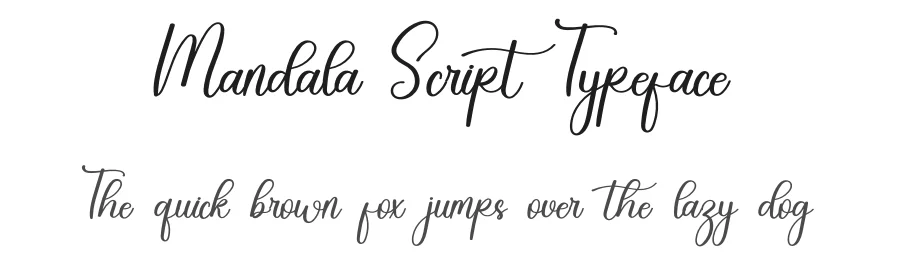Mandala Script Typeface by freshtypeink — Script Handwritten Font