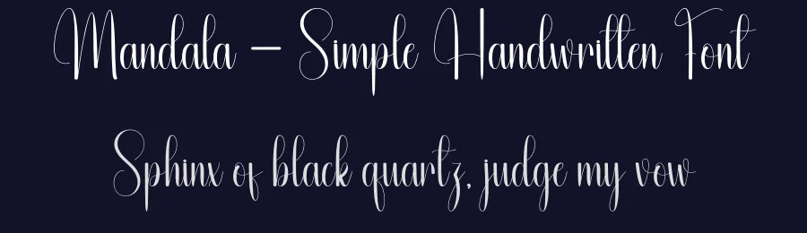 Mandala – Simple Handwritten Font by andikastudio — Script Handwritten Font — thumbnail 2