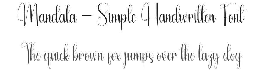 Mandala – Simple Handwritten Font by andikastudio — Script Handwritten Font