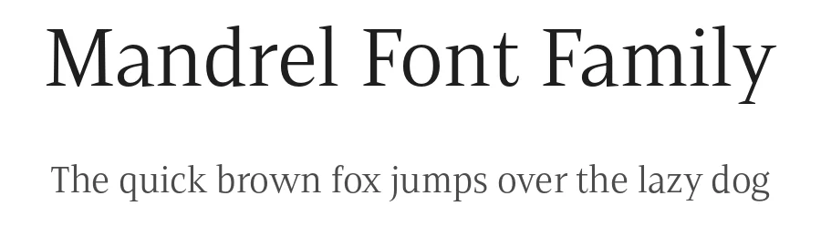 Mandrel Font Family by insigne — Serif Font
