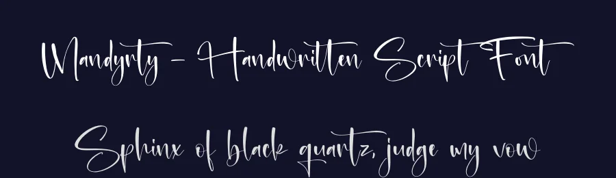 Mandyrty – Handwritten Script Font by letterfabric — Script Handwritten Font — thumbnail 2