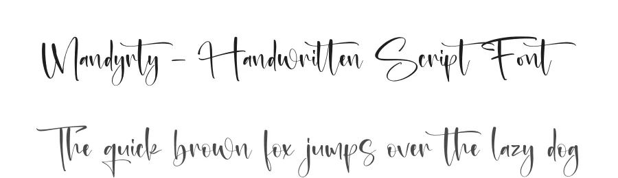 Mandyrty – Handwritten Script Font by letterfabric — Script Handwritten Font
