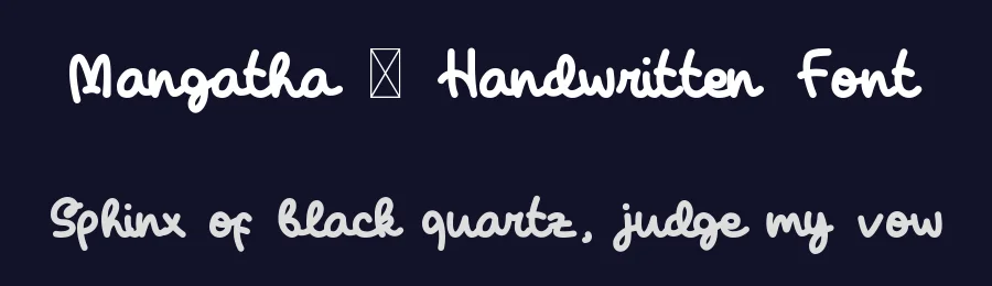 Mangatha – Handwritten Font by Krakenbox — Script Handwritten Font — thumbnail 2