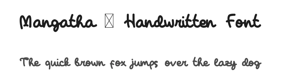 Mangatha – Handwritten Font by Krakenbox — Script Handwritten Font