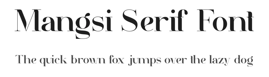 Mangsi Serif Font by Aluyeah Studio — Display Font