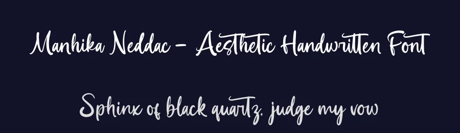 Manhika Neddac – Aesthetic Handwritten Font by letterenastudios — Script Handwritten Font — thumbnail 2
