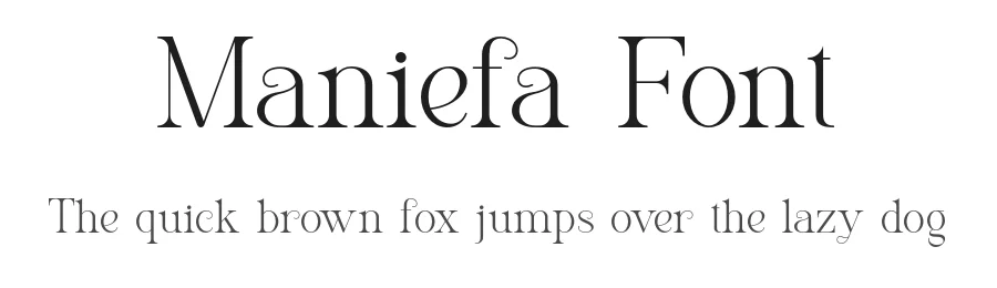 Maniefa Font by SlideShoot — Serif Font
