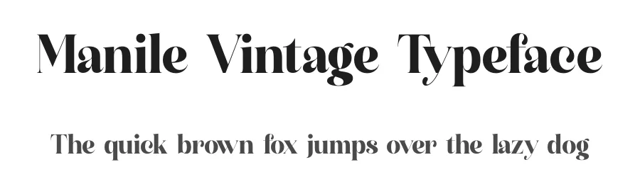 Manile Vintage Typeface by timelesstype.co — Display Font