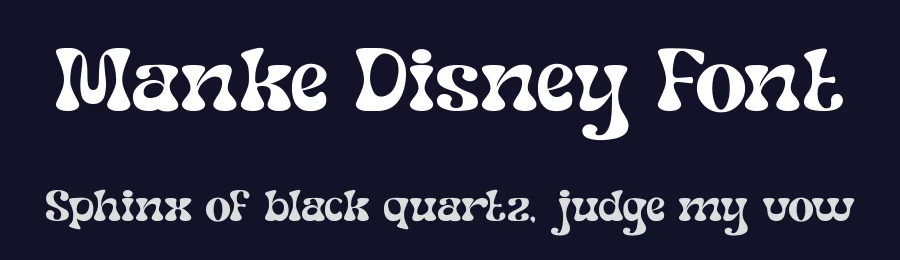 Manke Disney Font by Dantype — Display Font — thumbnail 2