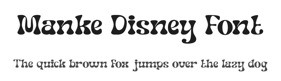 Manke Disney Font by Dantype — Display Font