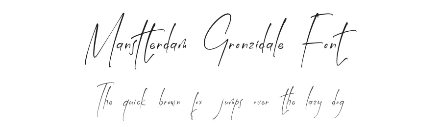 Manstterdam Gronzidale Font by perspectype — Script Handwritten Font