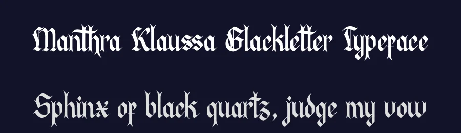 Manthra Klaussa Blackletter Typeface by Denustudios — Blackletter Font — thumbnail 2