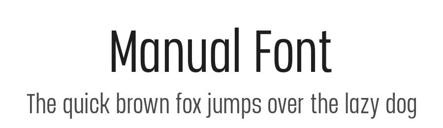 Manual Font by TypeUnion β Sans Serif Font