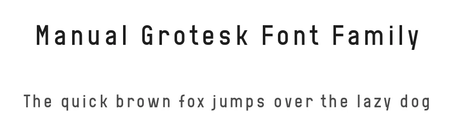 Manual Grotesk Font Family by Setup Type — Sans Serif Font