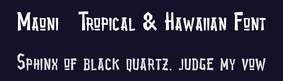 Maoni – Tropical & Hawaiian Font by Artisan Template — Decorative Font — thumbnail 2