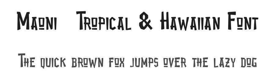 Maoni – Tropical & Hawaiian Font by Artisan Template — Decorative Font