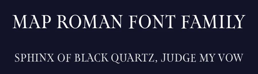 Map Roman Font Family by djr — Serif Font — thumbnail 2