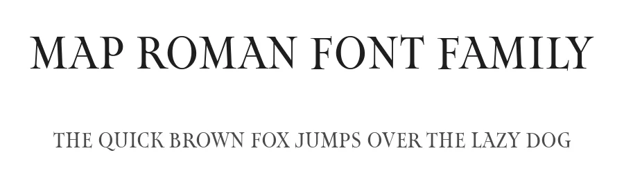 Map Roman Font Family by djr — Serif Font