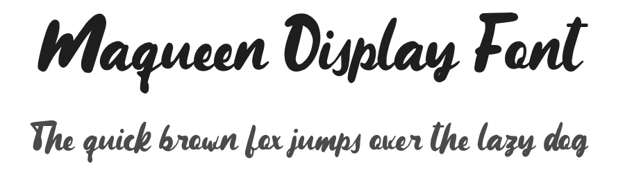 Maqueen Display Font by Garisman Std — Script Handwritten Font