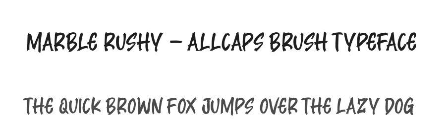 Marble Rushy – Allcaps Brush Typeface by letterenastudios — Script Handwritten Font