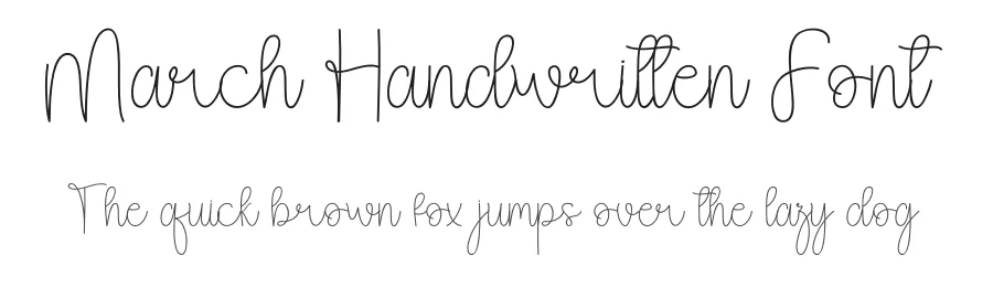 March Handwritten Font by andikastudio — Script Handwritten Font
