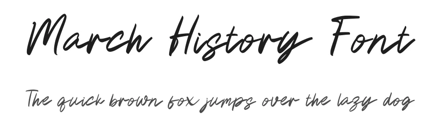 March History Font by rvandtype — Script Handwritten Font