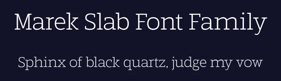 Marek Slab Font Family by Rosario Nocera — Slab Serif Font — thumbnail 2