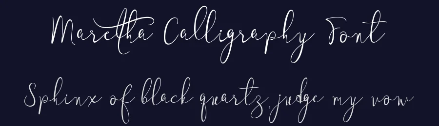 Maretha Calligraphy Font by Yoga Letter — Script Handwritten Font — thumbnail 2