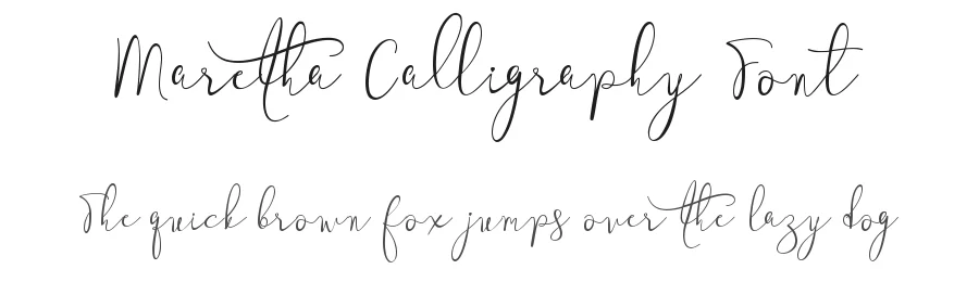 Maretha Calligraphy Font by Yoga Letter — Script Handwritten Font