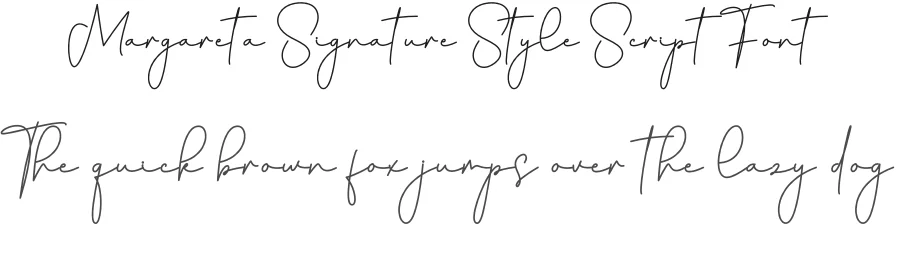 Margareta Signature Style Script Font by creativeletter — Script Handwritten Font
