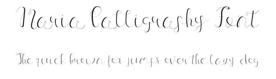 Maria Calligraphy Font by Typeface — Script Handwritten Font