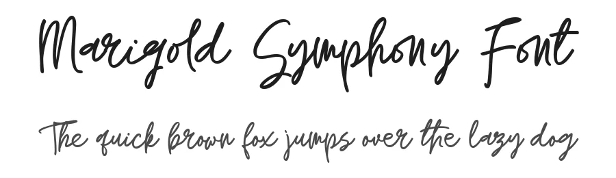 Marigold Symphony Font by letterhanna — Script Handwritten Font